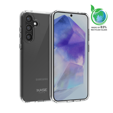 Guscio ibrido invisibile in plastica riciclata all'83% per Samsung Galaxy A55 5G 2024, trasparente