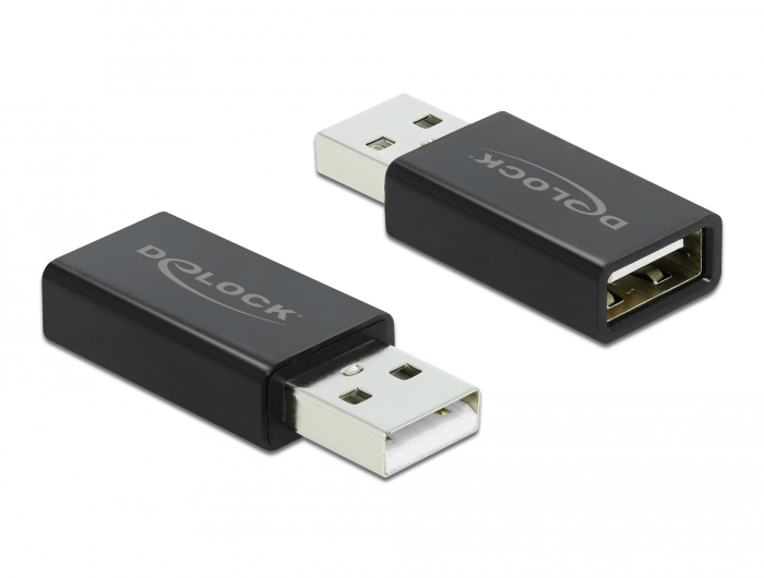 DeLOCK Adaptateur USB 2.0 Type A mâle à Type A femelle Bloqueur de données Neuf