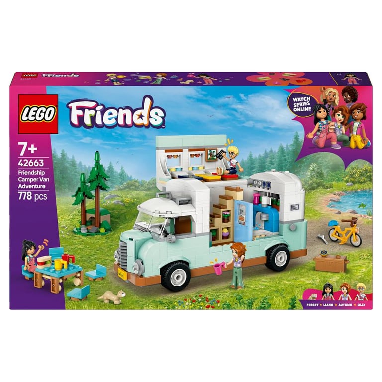 Camping-car de l'amitié LEGO Friends 42663 - Aventures de Camping pour Enfants - Neuf