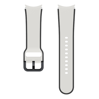 Bracelet Sport Bicolore pour G Watch Series 4/4 Classic/5/5 Pro/6/6 Classic 20mm, S/M Noir Samsung - Neuf