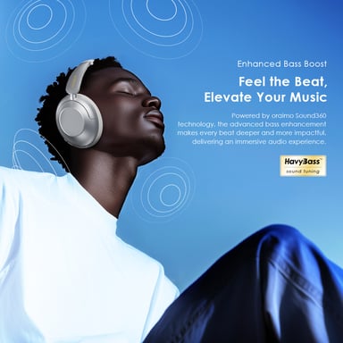 Cuffie Bluetooth Oraimo BoomPop Pro: Cancellazione Attiva del Rumore Ibrida, Autonomia 82h e Bassi Potenti HavyBass™