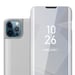 Coque pour Apple iPhone 12 PRO MAX en AGATE ARGENT Clear View Housse de protection Étui de protection miroir avec fonction de support Protection à 360 degrés