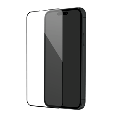 Protection d'écran en verre trempé (100% de surface couverte) pour Apple iPhone 15 Plus, Noir