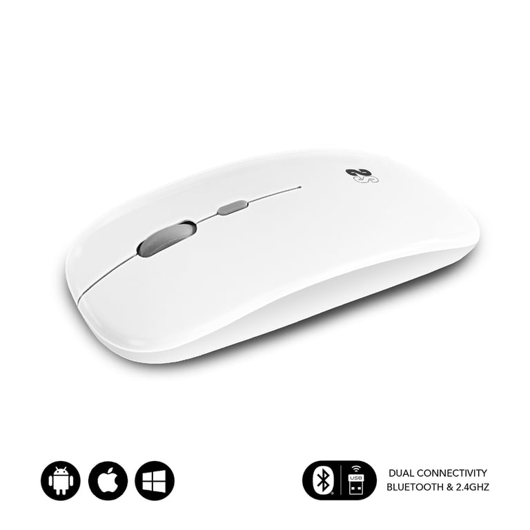SUBBLIM SUBMO DFLAT21 Bureau Ambidextre RF Wireless + Bluetooth + USB Type A Optique 1600 DPI Neuf