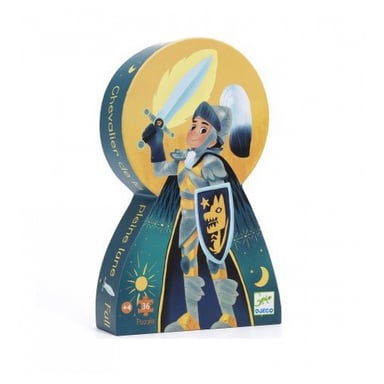 Puzzle de 36 piezas Caballero y Lobo - Aventura épica