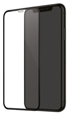 (D) Protection d'écran en verre trempé Bord à Bord Incurvé pour Apple iPhone X/XS/11 Pro, Black