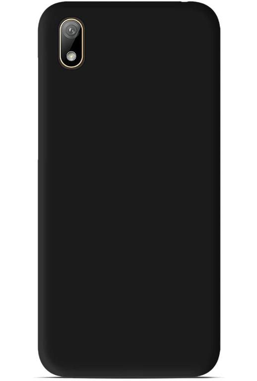 Coque silicone unie compatible Mat Noir Huawei Y5 2019