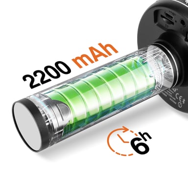 Micro Karaoké sans fil Bluetooth 5W Boutons Multifonctions Noir