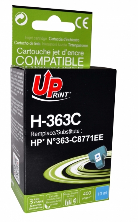 Cartouche encre UPrint compatible HP 363 cyan Neuf - vue 3