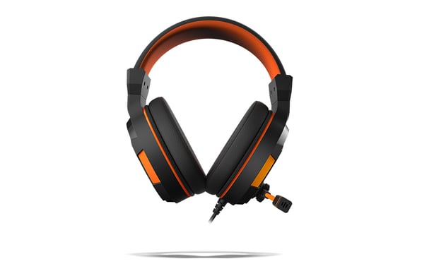 Krom Kendo Auriculares Alámbrico Diadema Juego Negro, Naranja