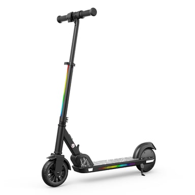 Trottinette électrique enfant iScooter K4, haut-parleur Bluetooth, effets lumineux LED - noire