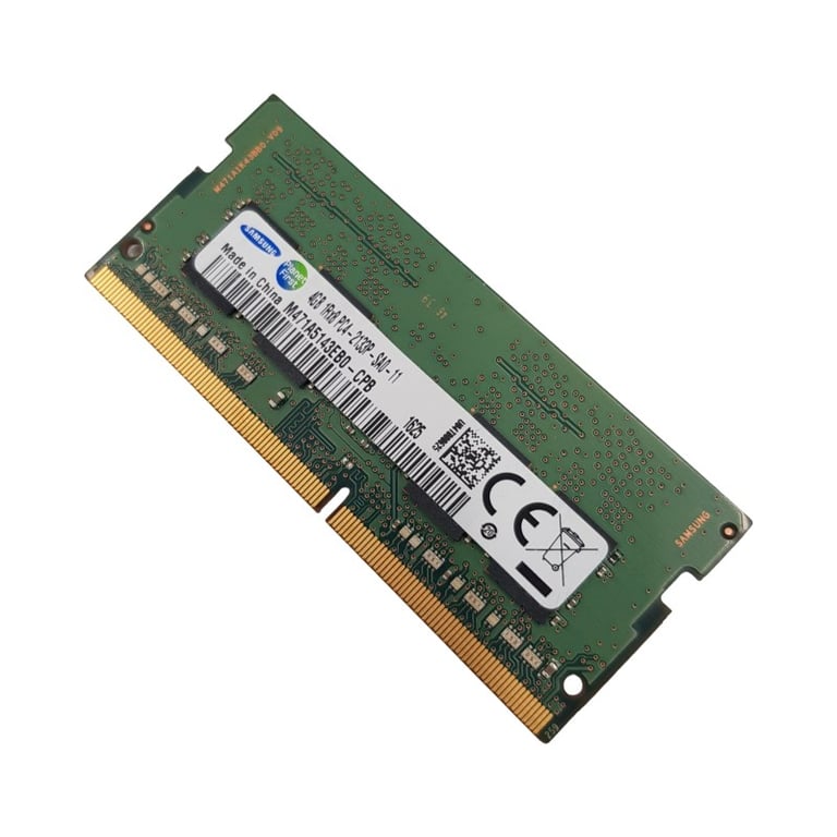 Barrette Mémoire 4Go RAM DDR4 SAMSUNG 4Go 1Rx8 PC4 SO DIMM M471A5143EB0 - vue 3