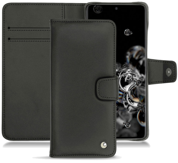Housse cuir Samsung Galaxy S20 Ultra 5G - Rabat horizontal portefeuilleNoir