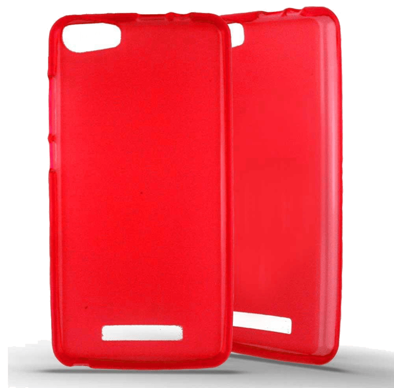 Coque silicone unie compatible Givré Rouge Wiko Lenny 2