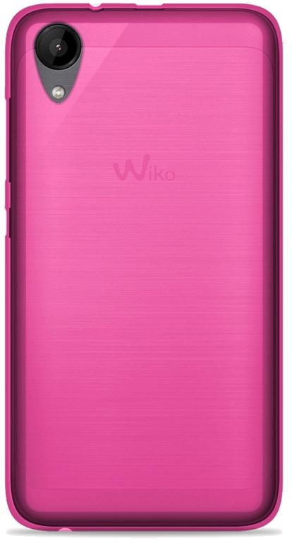 Coque silicone unie compatible Givré Rose Wiko Sunny 2
