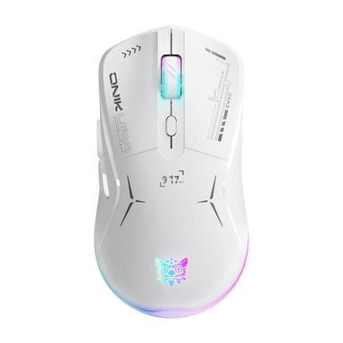 ONIKUMA - CW917 Blanco - Ratón inalámbrico LED RGB 2800 DPI para juegos