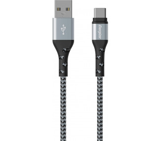 CAVO ENERGIZER USB-C INTRECCIATO E METALLICO 2 M ARGENTO