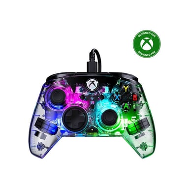 Manette filaire TURTLE BEACH Afterglow RGB Xbox et PC coque transparente USB-C USB 3 m sticks Hall effect double vibration LED multizone