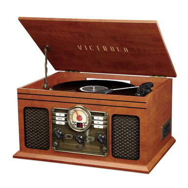 Victrola Quincy Tourne-disque entraîné par courroie Acajou - Neuf