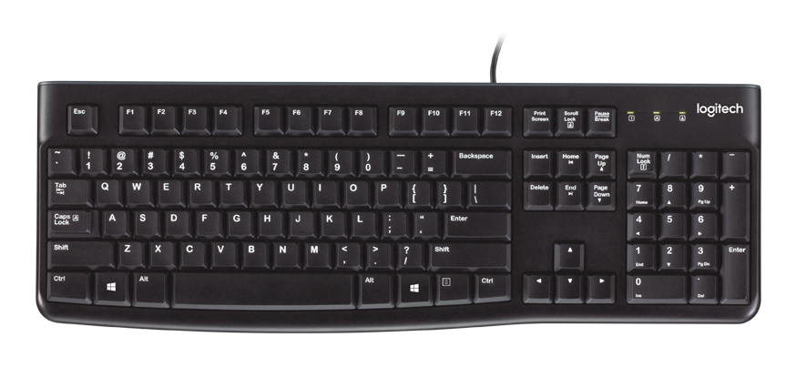 Clavier Logitech K120 USB Touches ultra plates Pavé numérique Filaire - vue 2