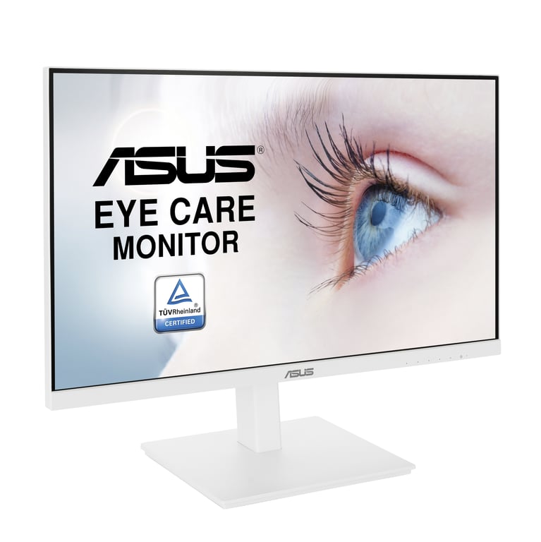ASUS VA27DQSB W Ecran PC 27" FHD Dalle IPS 16:9 75Hz 1920x1080 250cdm² Display Port HDMI VGA et 2x USB Technologie ASUS Eye Care Haut parleurs Ajustement hauteur et pivot - vue 3