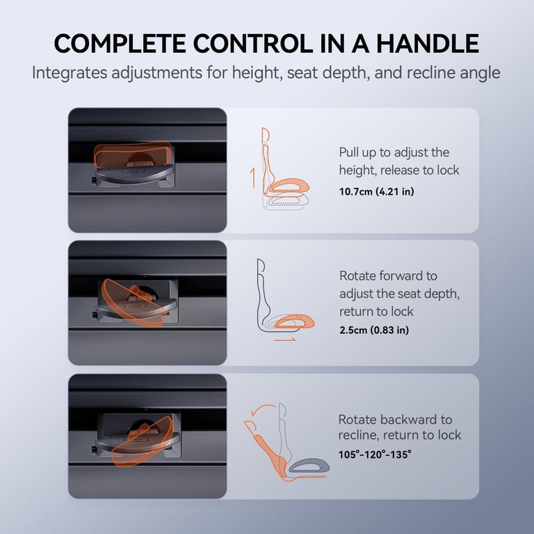 SIHOO Doro C300 Pro Chaise de bureau ergonomique Accoudoirs 5D support lombaire auto ajustable dossier en maille Jusqu'à 150kg 3 pieds réglables 92°/100°/112° Certifié BIFMATÜV 77x67x127cm Neuf - vue 6