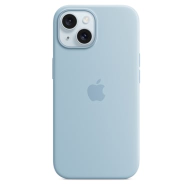 Apple Coque en silicone avec MagSafe pour iPhone 15 - Bleu clair Apple iPhone 15