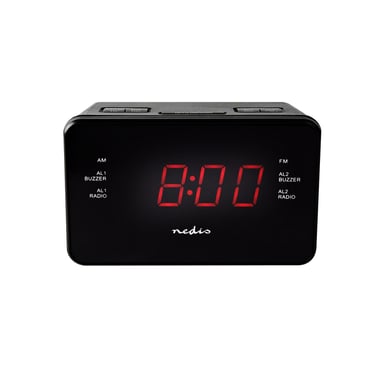 Radio-réveil Numérique LED AM / FM avec Projection Heure et Minuterie de Sommeil Noir