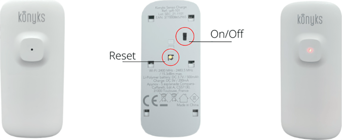 Détecteur d'ouverture WiFi avec batterie rechargeable Senso Charge Konyks