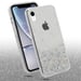 Coque pour Apple iPhone XR en Transparent avec Paillettes Housse de protection Étui en silicone TPU flexible avec paillettes scintillantes
