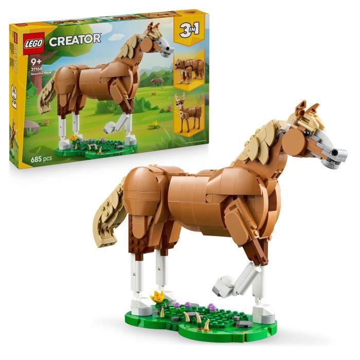 Creator 3-en-1 31166 Le Beau Cheval - Jeu de Construction  des 9 ans - Neuf