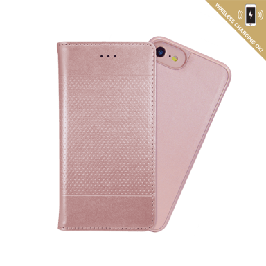 GEN 2.0 Custodia e cover magnetica sottile 2 in 1 per Apple iPhone 6/6s/7/8/SE 2020/SE 2022, oro rosa