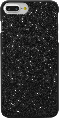 Carcasa bling strass para Apple iPhone 6 Plus / 6s Plus / 7 Plus / 8 Plus, Negro medianoche