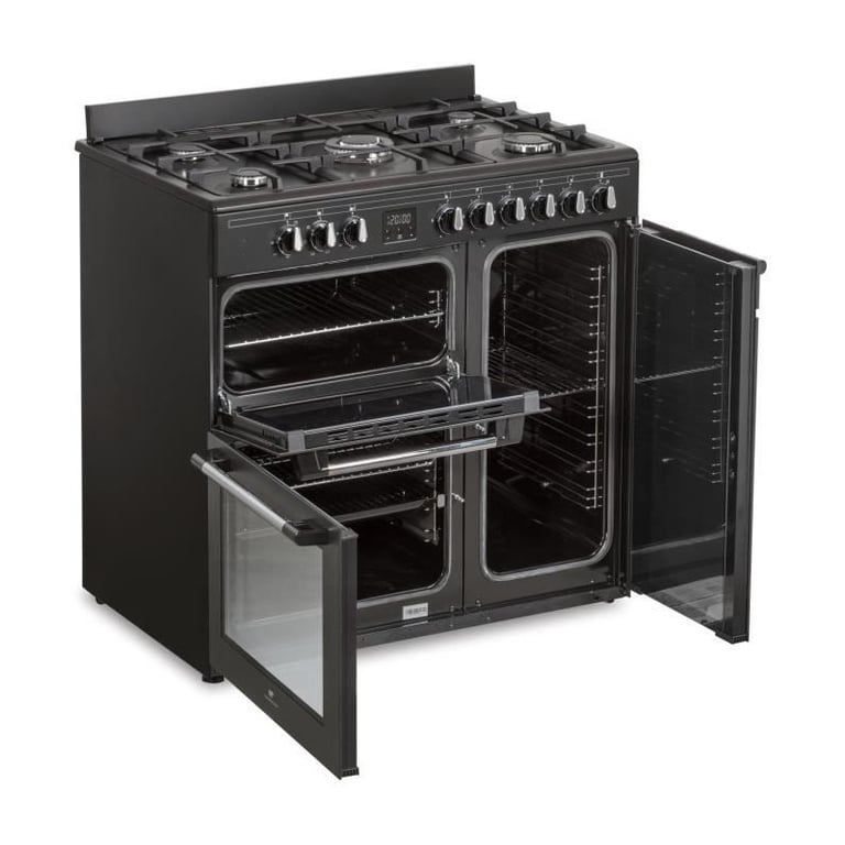 Cuisinière Piano Gaz CONTINENTAL EDISON CECP903FB – 3 Fours Électriques, 5 Feux - vue 4