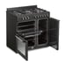 Cuisiniere piano gaz 3 fours électriques CONTINENTAL EDISON CECP903FB - 5 feux - Noir - Largeur 90