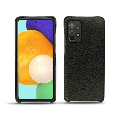 Coque cuir Samsung Galaxy A52 -  - Noir - Cuir grainé