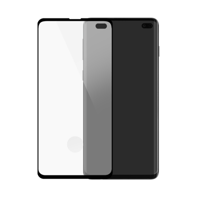 Protezione dello schermo in vetro temperato da bordo a bordo per Samsung Galaxy S10+, nero