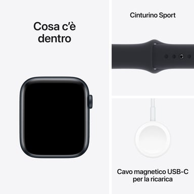 Apple Watch SE OLED 44 mm Digital 368 x 448 Pixeles Pantalla táctil Negro Wifi GPS (satélite)
