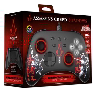 Freaks and Geeks 803690b Noir, Rouge USB Manette de jeu Android, Nintendo Switch, PC