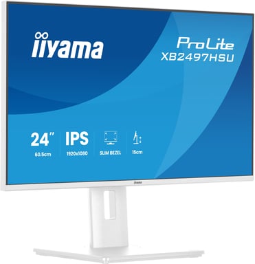 iiyama ProLite XB2497HSU-W1 écran plat de PC 60,5 cm (23.8'') 1920 x 1080 pixels Full HD LED Blanc
