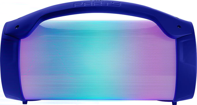 BIGBEN PARTYBTLITEDB - Altoparlante luminoso senza fili - Bluetooth - Microfono incluso - Effetti di luce - 50W - Blu scuro