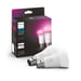 PHILIPS Hue White & Color Ambiance - Lampadina LED connessa 10W - B22 - Compatibile con Bluetooth - Confezione da 2