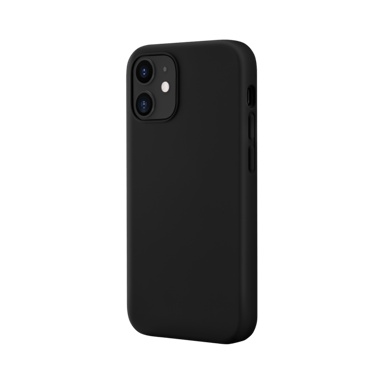 Custodia antiurto in morbido silicone gel per Apple iPhone 12 mini, nero satinato