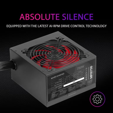 Source MARS GAMING MPIII750 750W 85% silencieux