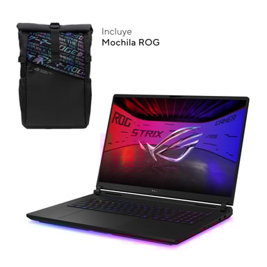 ASUS ROG Strix SCAR 18 G835LX-SA046W - Ordenador Portátil Gaming de 18'' WQXGA 240Hz (Intel Core Ultra 9 275HX, 64GB RAM, 4TB SSD, NVIDIA RTX 5090 24GB, Windows 11 Home) Negro - Teclado QWERTY español