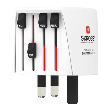 Skross Adaptador de viaje universal de 2,5 A Blanco