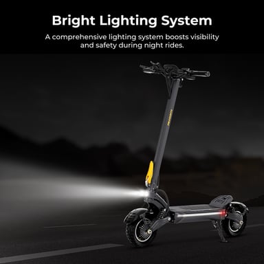 Ausom Trottinette Électrique, Moteur Double, Pneus Pneumatiques de 10'', Batterie de 20,8Ah, Suspension à Quatre Ressorts, Freins E-ABS, Autonomie de 100 km, Charge Max de 150 kg, pour Aventures Off-Road