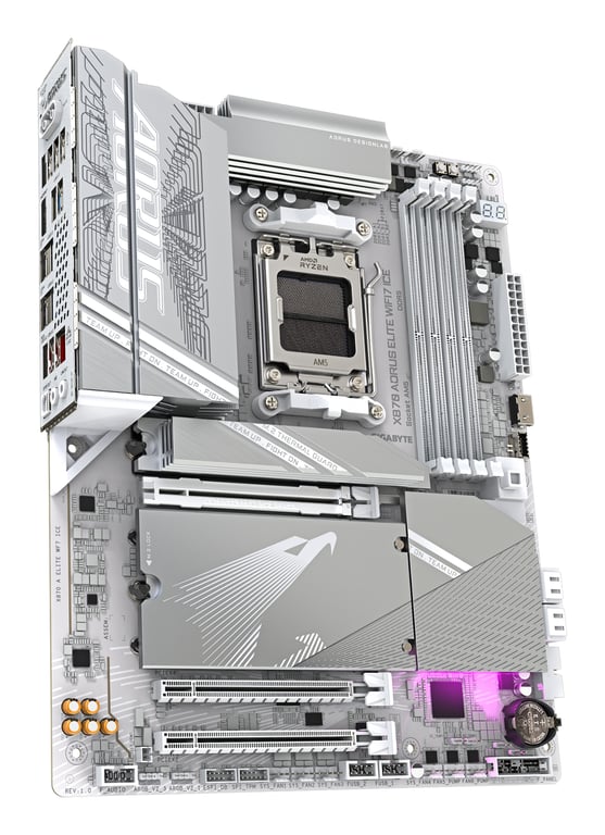 Gigabyte X870 AORUS ELITE WIFI7 ICE - vue 3