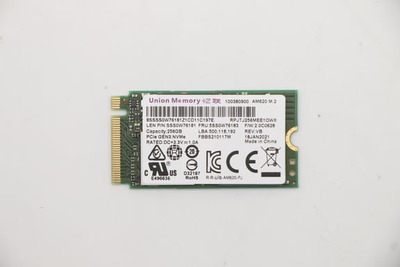 Lenovo 5SS0W76183 disque SSD 256 Go M.2 PCI Express 3.0 NVMe