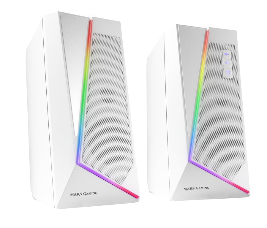 Mars Gaming MS7W haut-parleur Blanc Avec fil &sans fil 20 W - Neuf